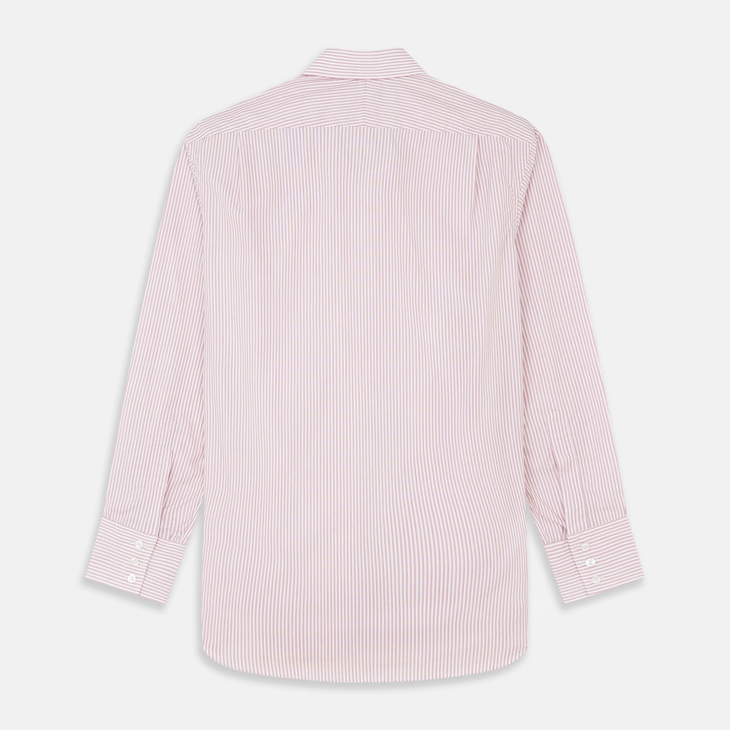 View 6 of product Burgundy Stripe West Indian Sea Island Cotton Regular Fit Mayfair Shirt