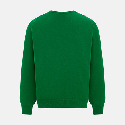 Grass Green Cashmere Round Neck Jumper Image 7