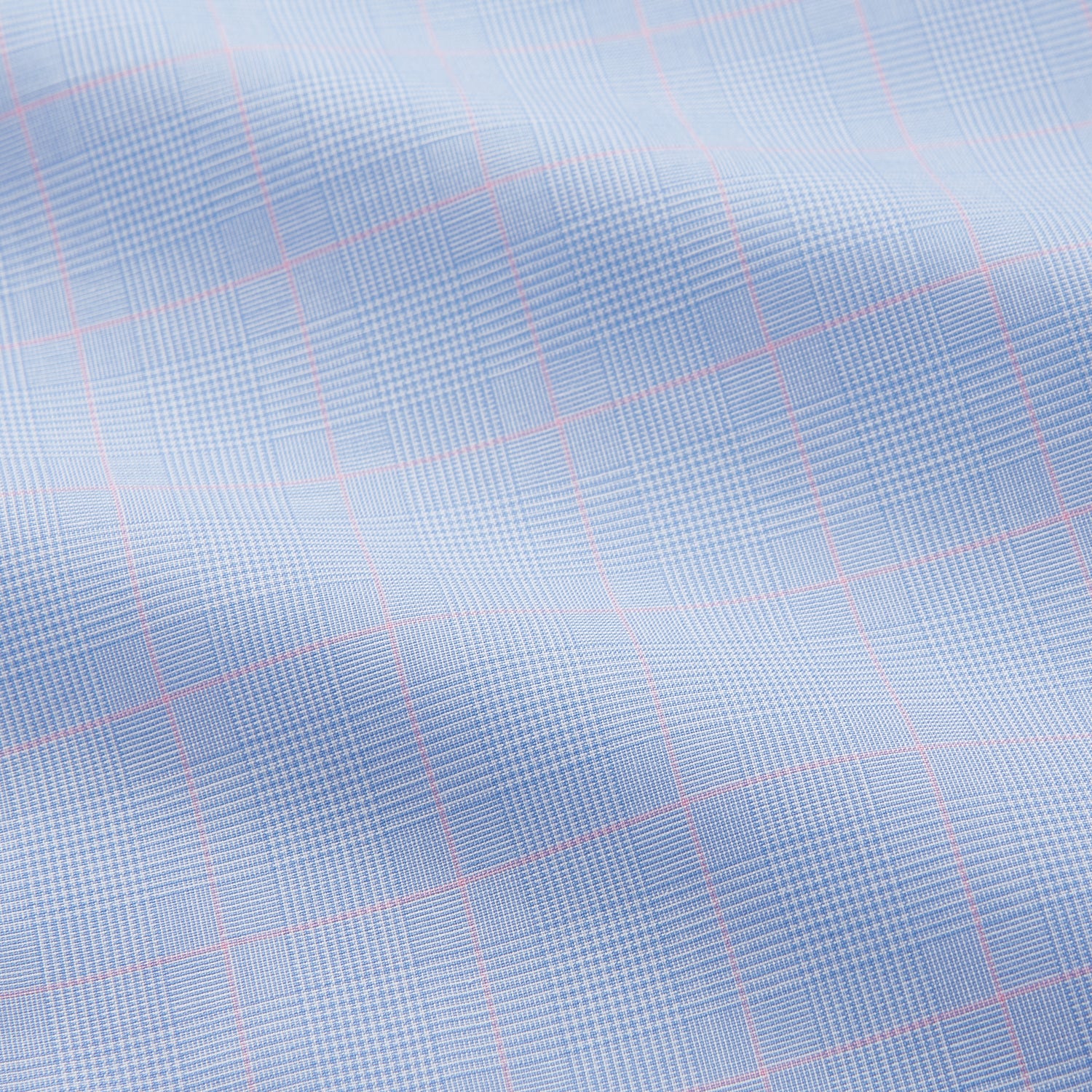 View 4 of product Blue and Pink Prince of Wales Check Mayfair Shirt