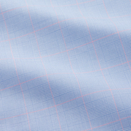 Blue and Pink Prince of Wales Check Mayfair Shirt Image 3
