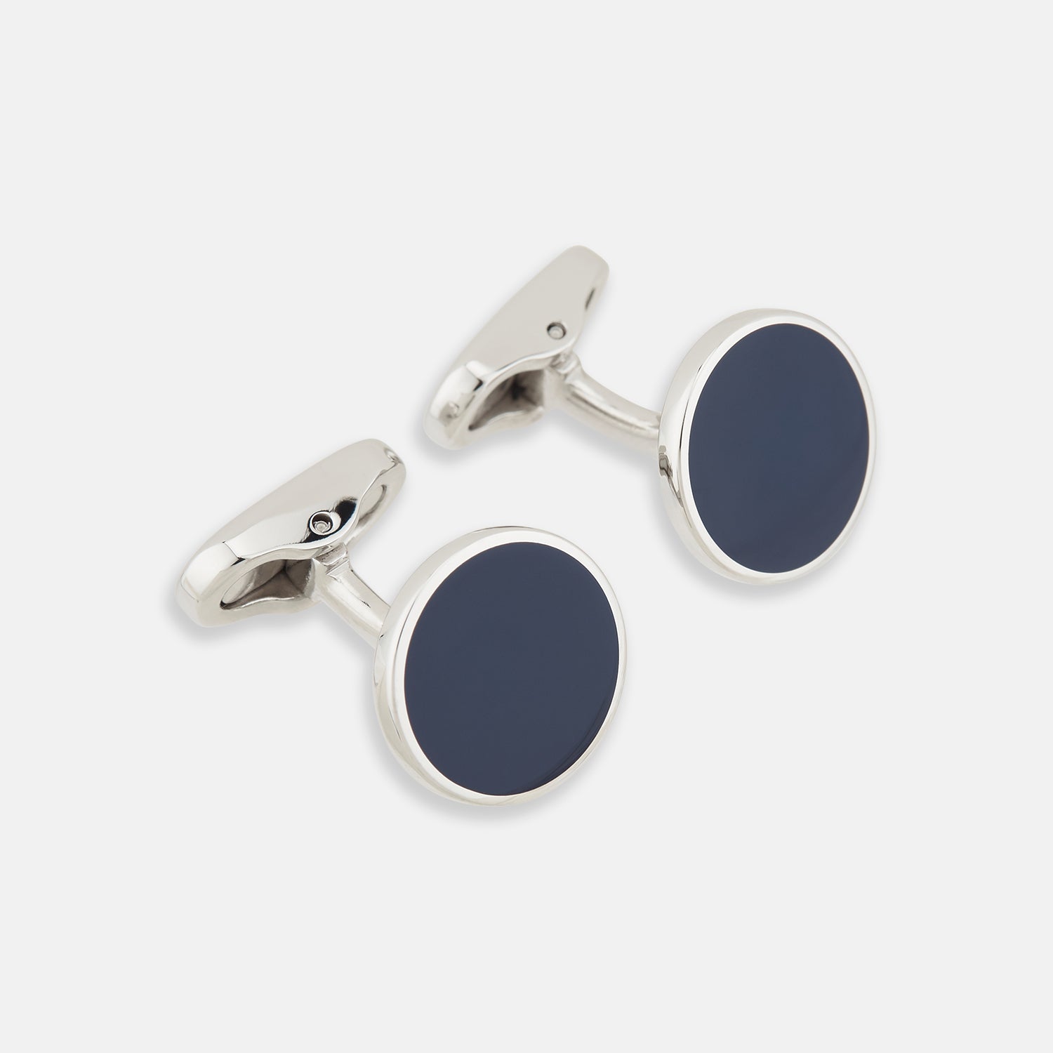 View 1 of product Navy Circle Cufflinks
