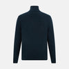 View 3 of product Dark Green Melange Half-Zip Cashmere Jumper