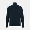 Dark Green Melange Half-Zip Cashmere Jumper