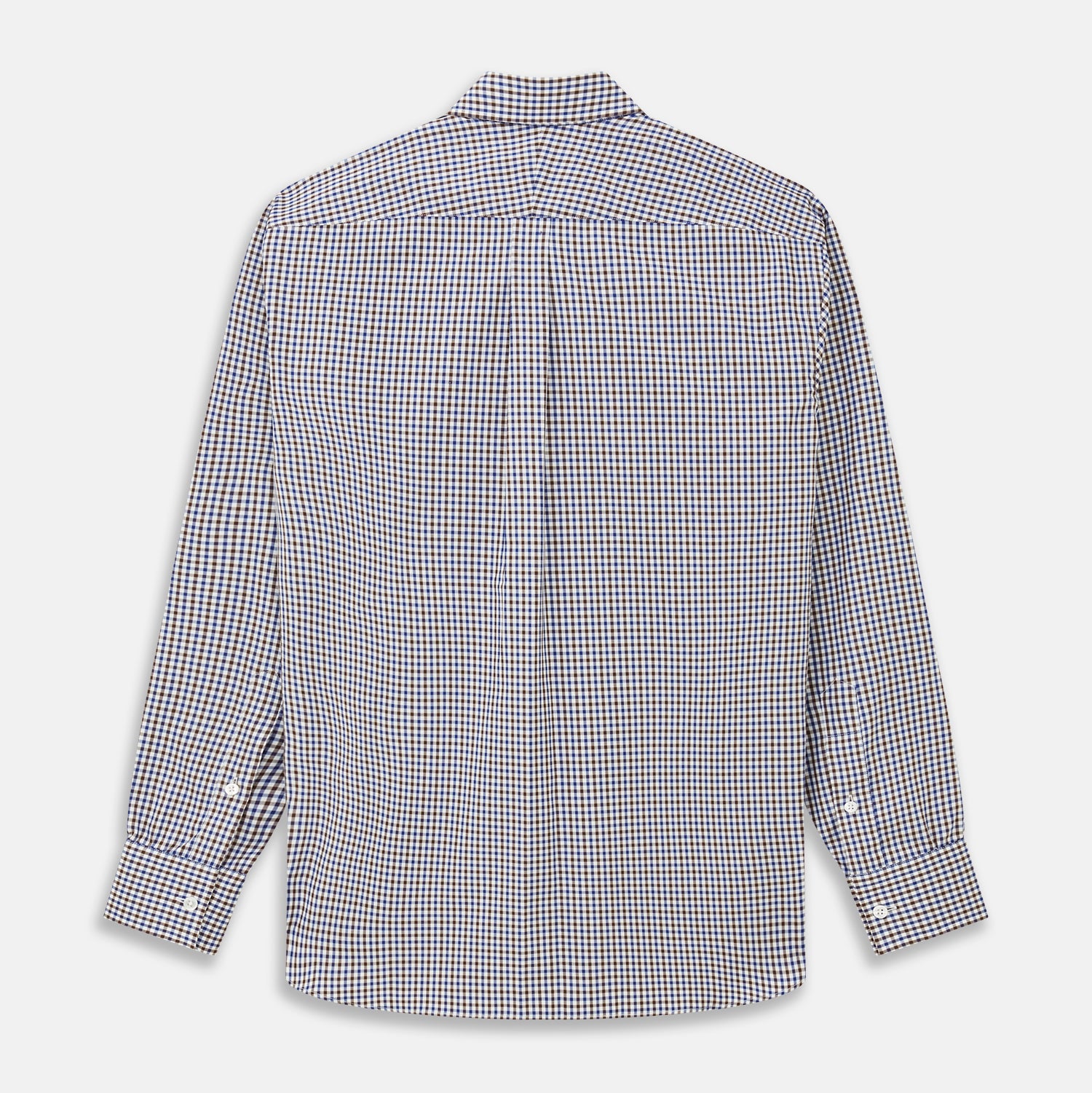 View 5 of product Brown and Blue Cotton Multi Check Weekend Fit Finch Shirt