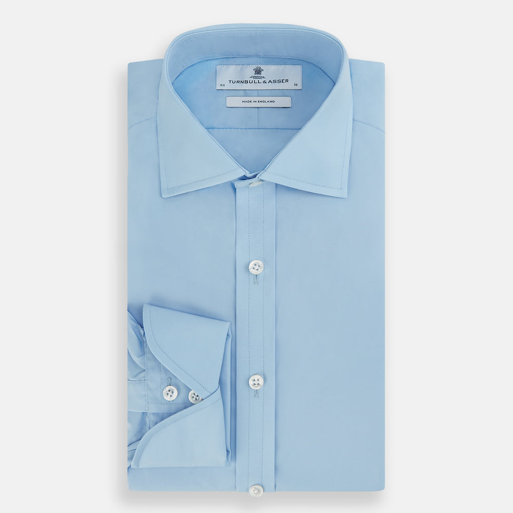 Dr. No Blue Cotton Shirt With Cocktail Cuff As Seen On James Bond