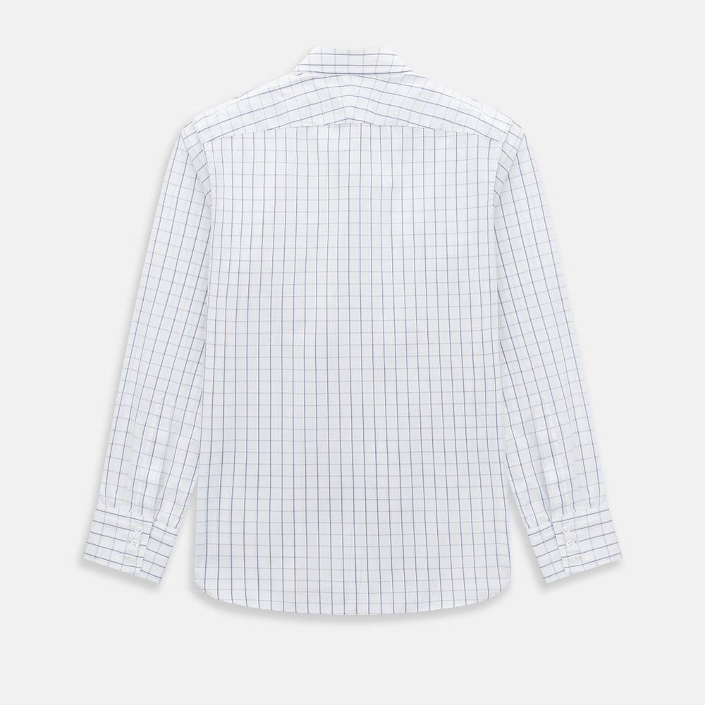 Dark Navy Double-Line Checked Westminster Shirt