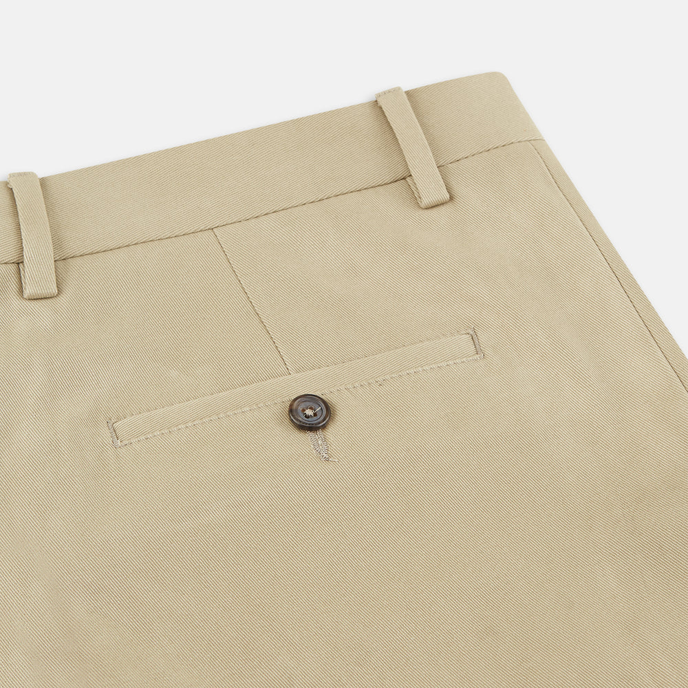 Beige Cotton Blend Manson Trousers