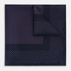 View 1 of product Navy and Purple Dot Silk Pocket Square