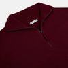 View 2 of product Ruby Red Half-Zip Cashmere Jumper