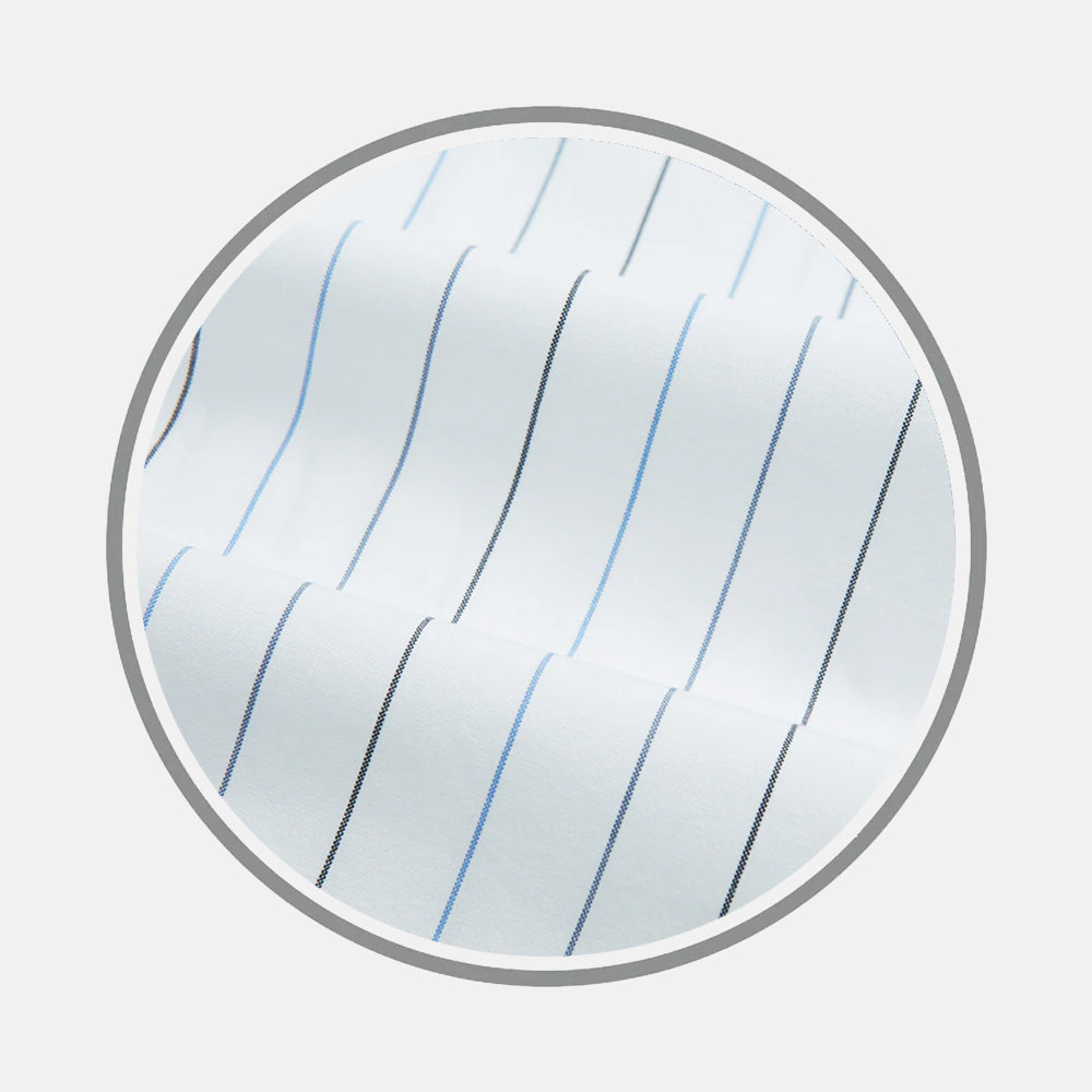 Blue Wide Pinstripe Fabric