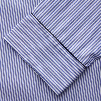 Women's Harriet Blue Bengal Stripe Pyjama Set Image 3