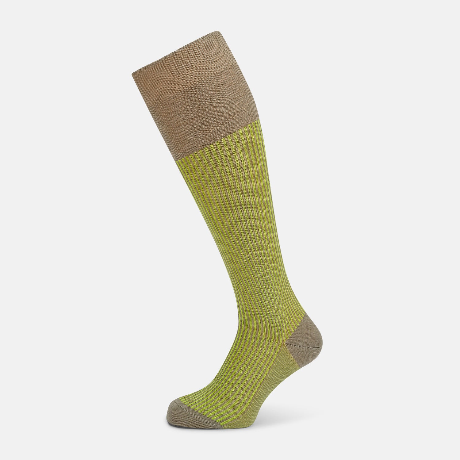 View 1 of product Lime/grey Thin Striped Long Socks