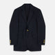 Navy Plain Wool Single Breasted Blazer