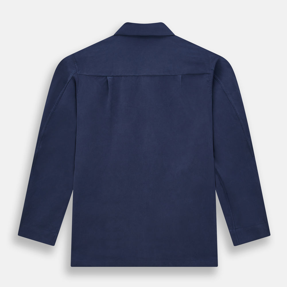 Navy Silk Pyjama Set