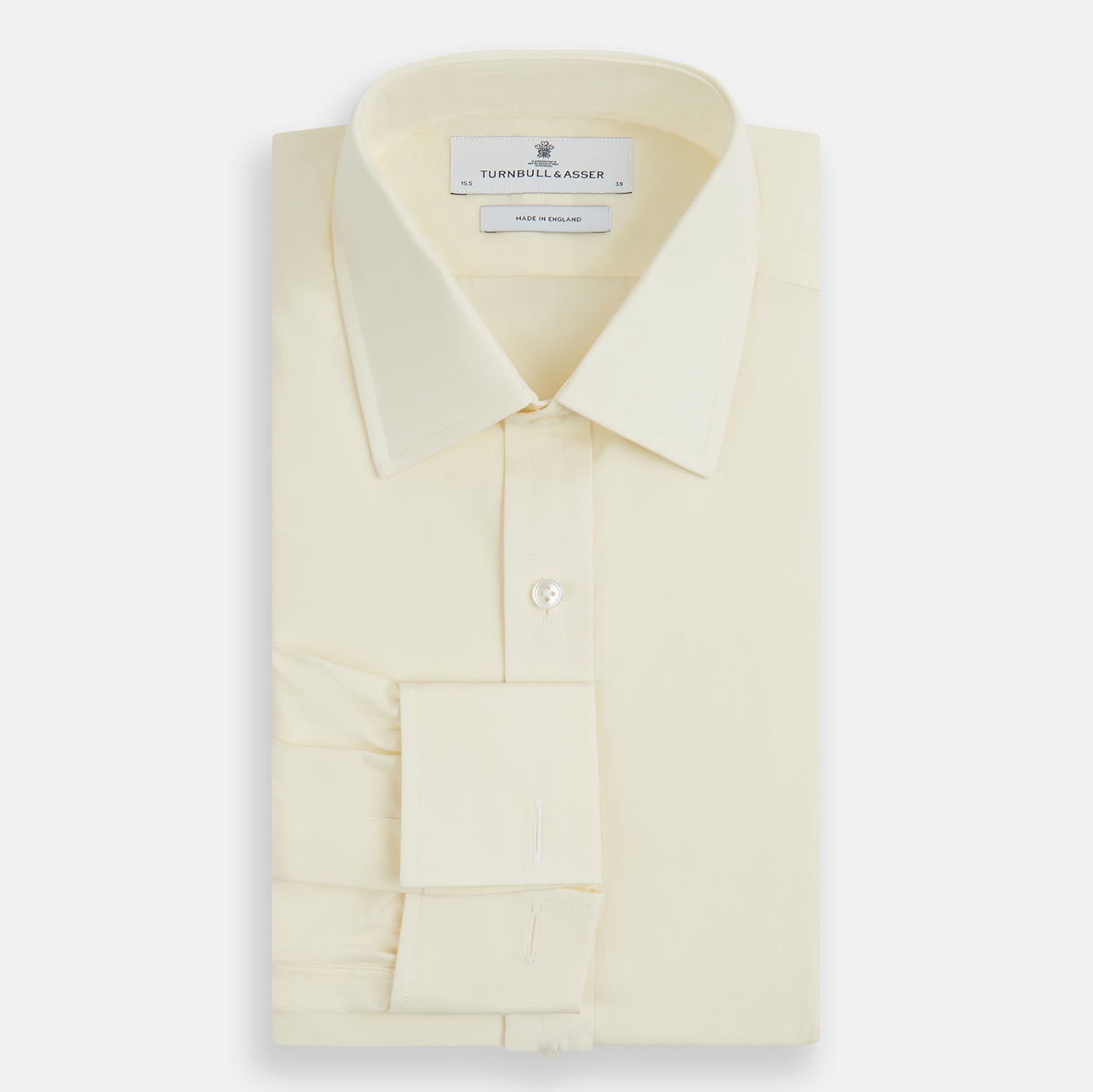 View 4 of product Cream Cotton Shirt with T&A Collar and Double Cuffs
