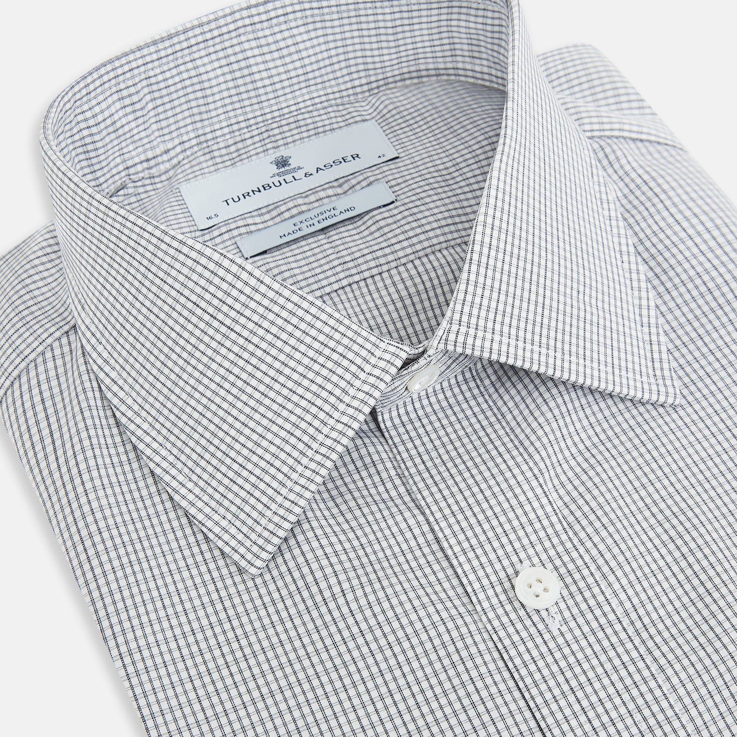 View 2 of product Midnight Blue Micro  Tattersall Check Mayfair Shirt