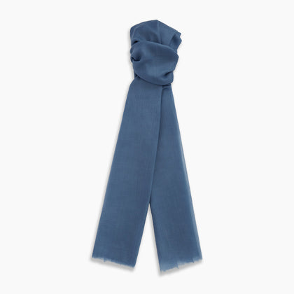 Mid Blue Cashmere Scarf Image 2