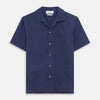 View 2 of product Navy Silk Holiday Fit Phillips Shirt