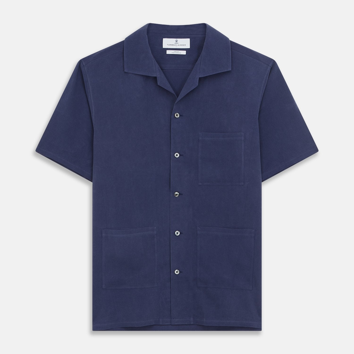 View 2 of product Navy Silk Holiday Fit Phillips Shirt