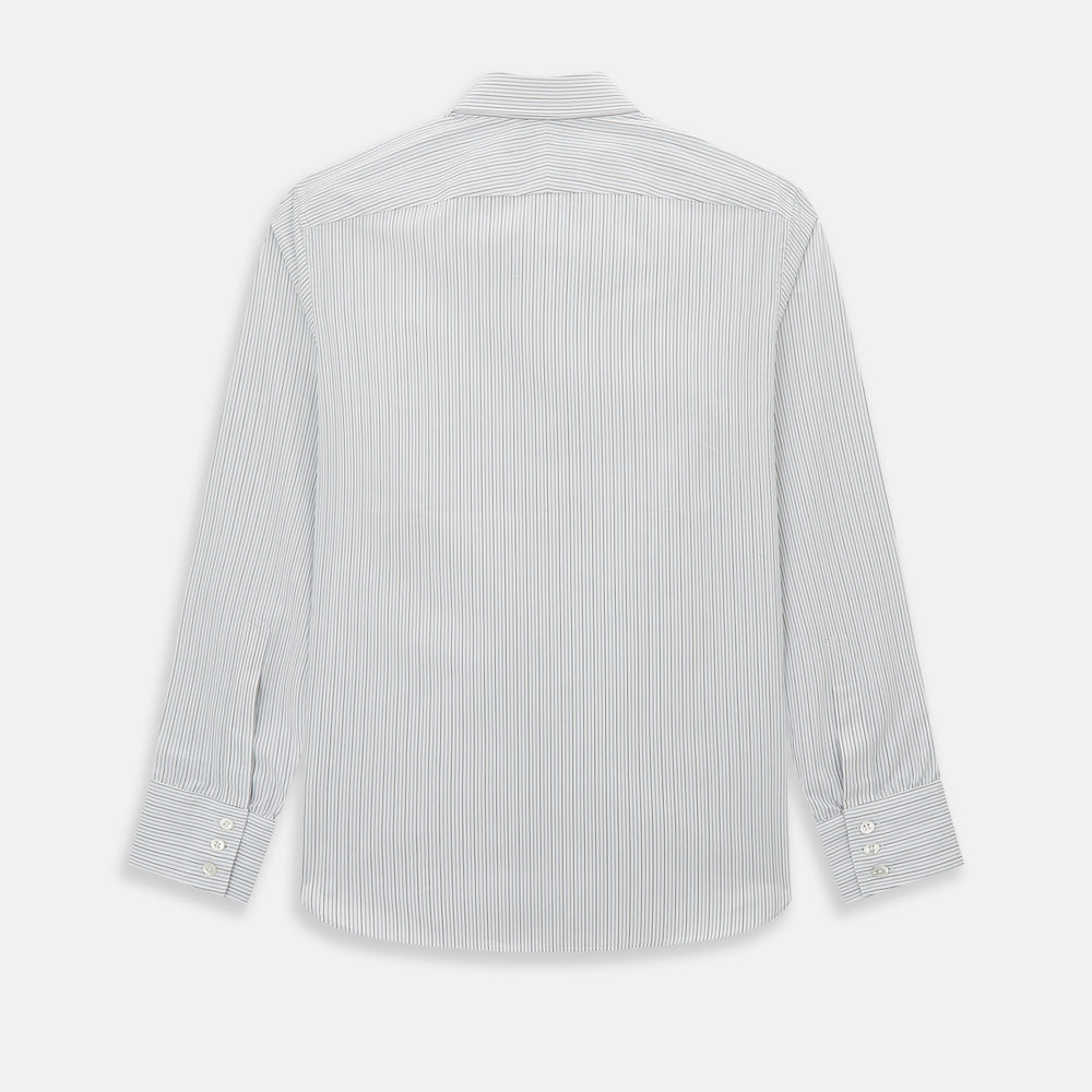 Grey and Blue Pinstripe Westminster Shirt