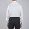View 3 of product White Herringbone Superfine Cotton Shirt with T&A Collar and Double Cuffs
