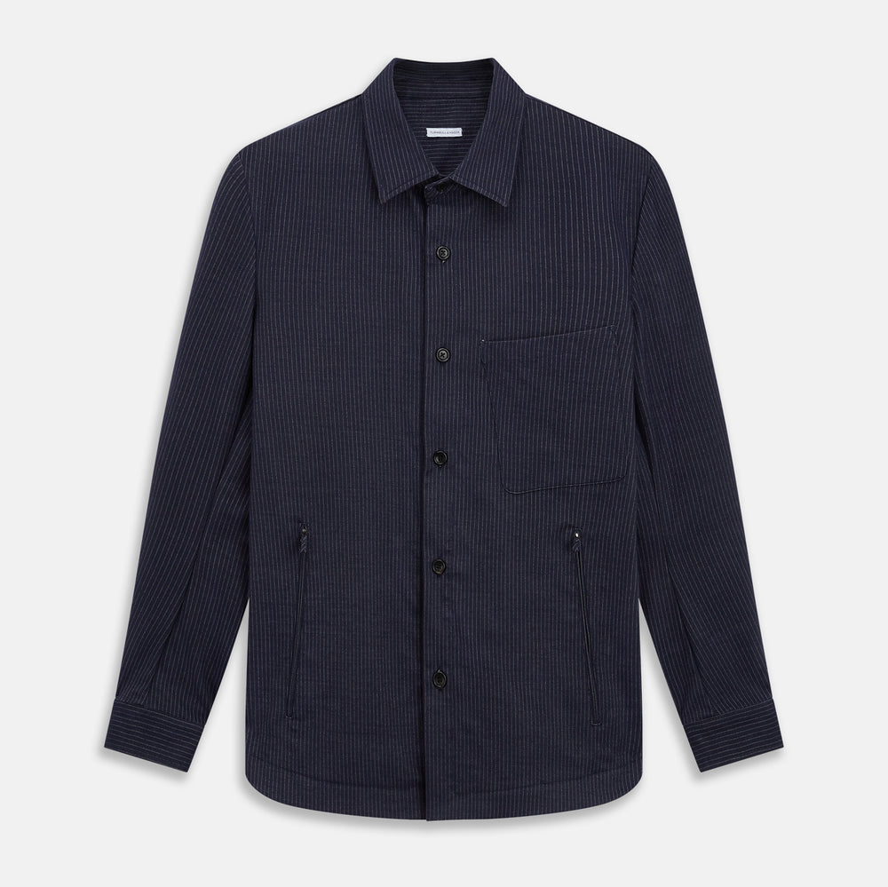 Navy Stripe Hampstead Overshirt