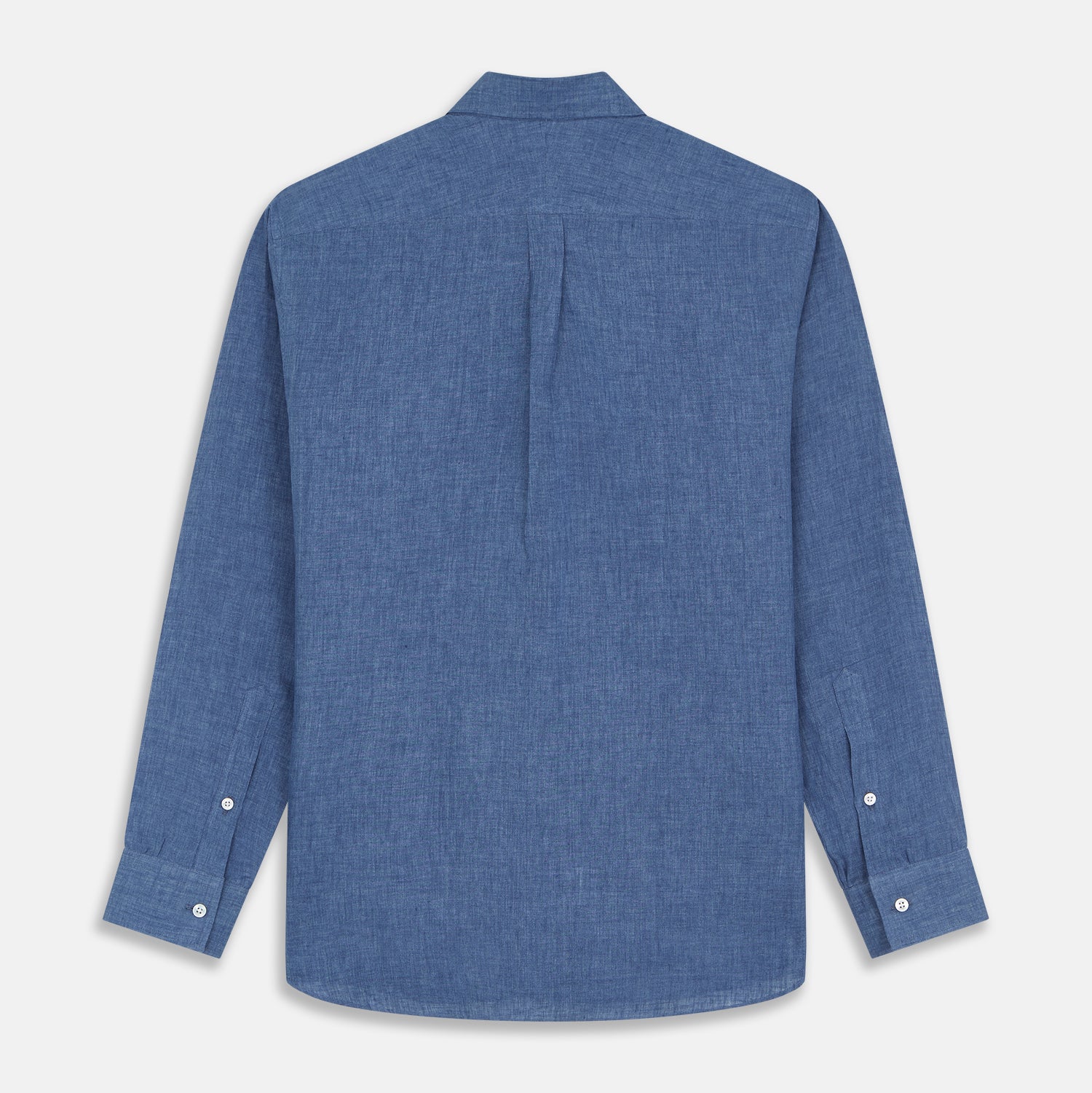 View 3 of product Blue Weekend Fit Linen Finch Shirt With Derby Collar And Chest Pocket