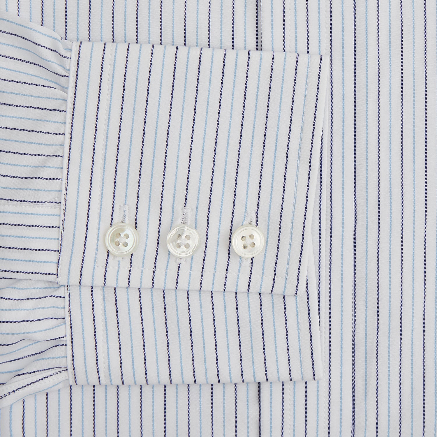 View 3 of product Blue Double Pinstripe Mayfair Shirt