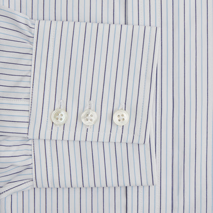 Blue Double Pinstripe Mayfair Shirt Image 2