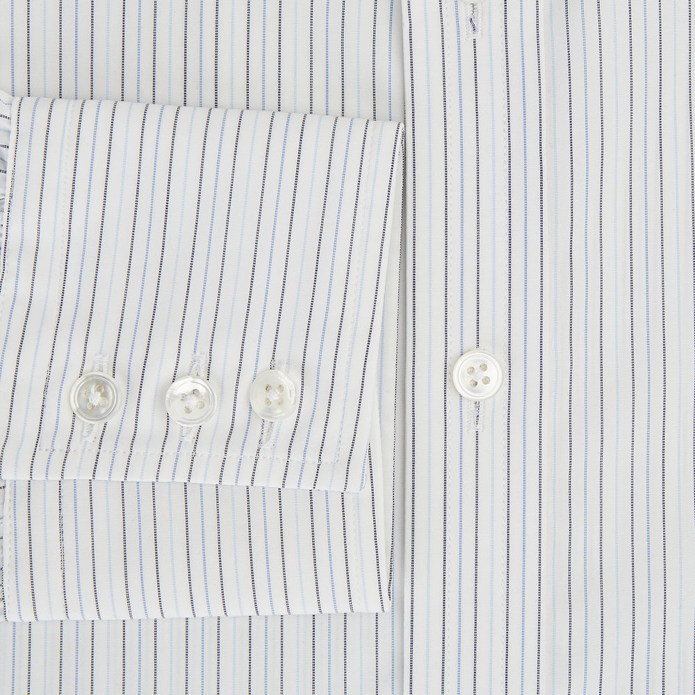 Blue Multi-Tone Double Pinstripe Mayfair Shirt