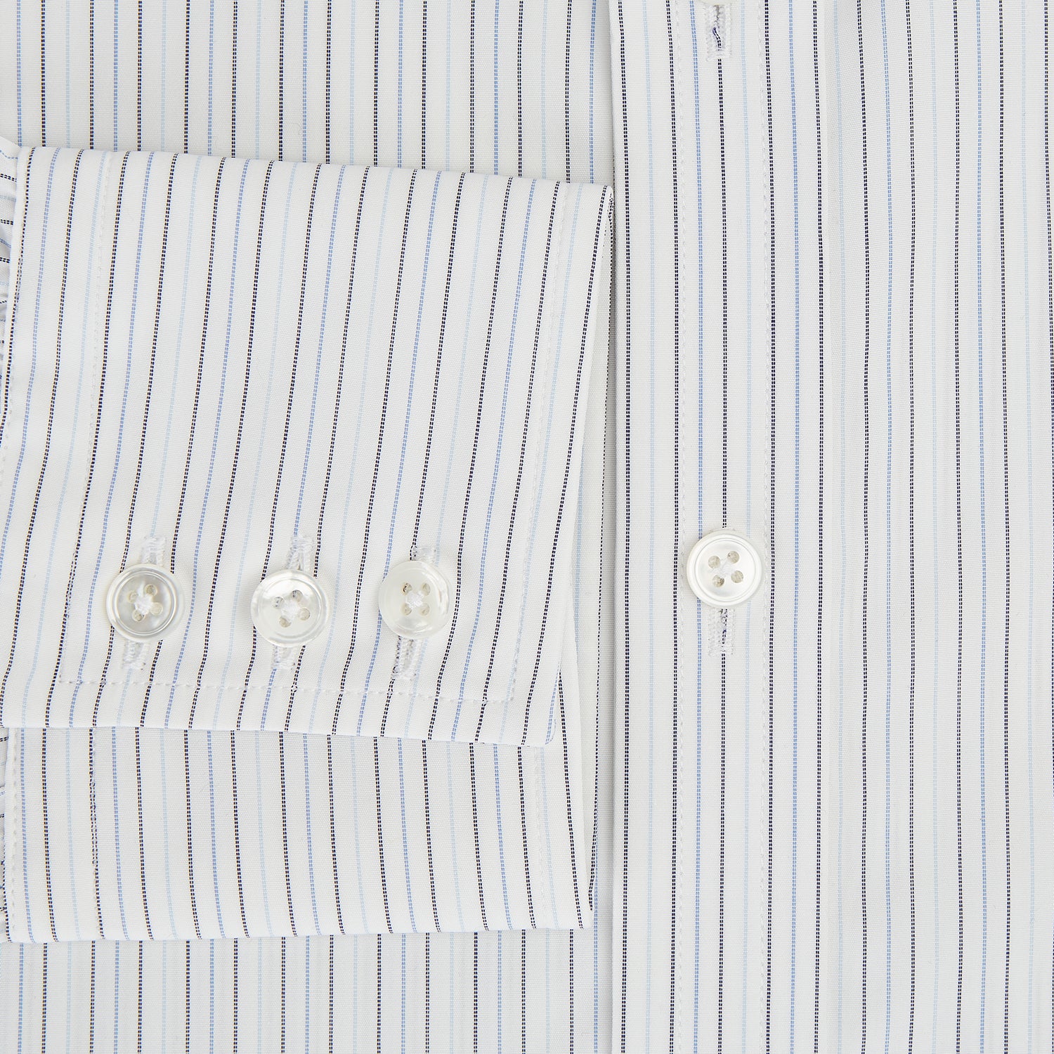 View 4 of product Blue Multi-Tone Double Pinstripe Mayfair Shirt