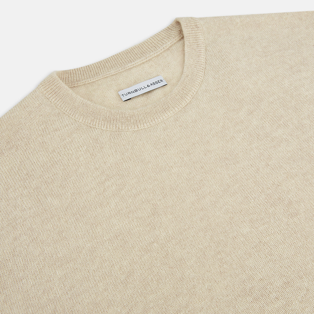 Cream Cashmere Round Neck Jumper