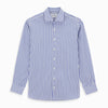 View 1 of product Tailored Fit Blue and White Candy Stripe Shirt with Kent Collar and 3-Button Cuffs