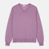 View 1 of product Pink Merino Kennedy V-Neck Jumper