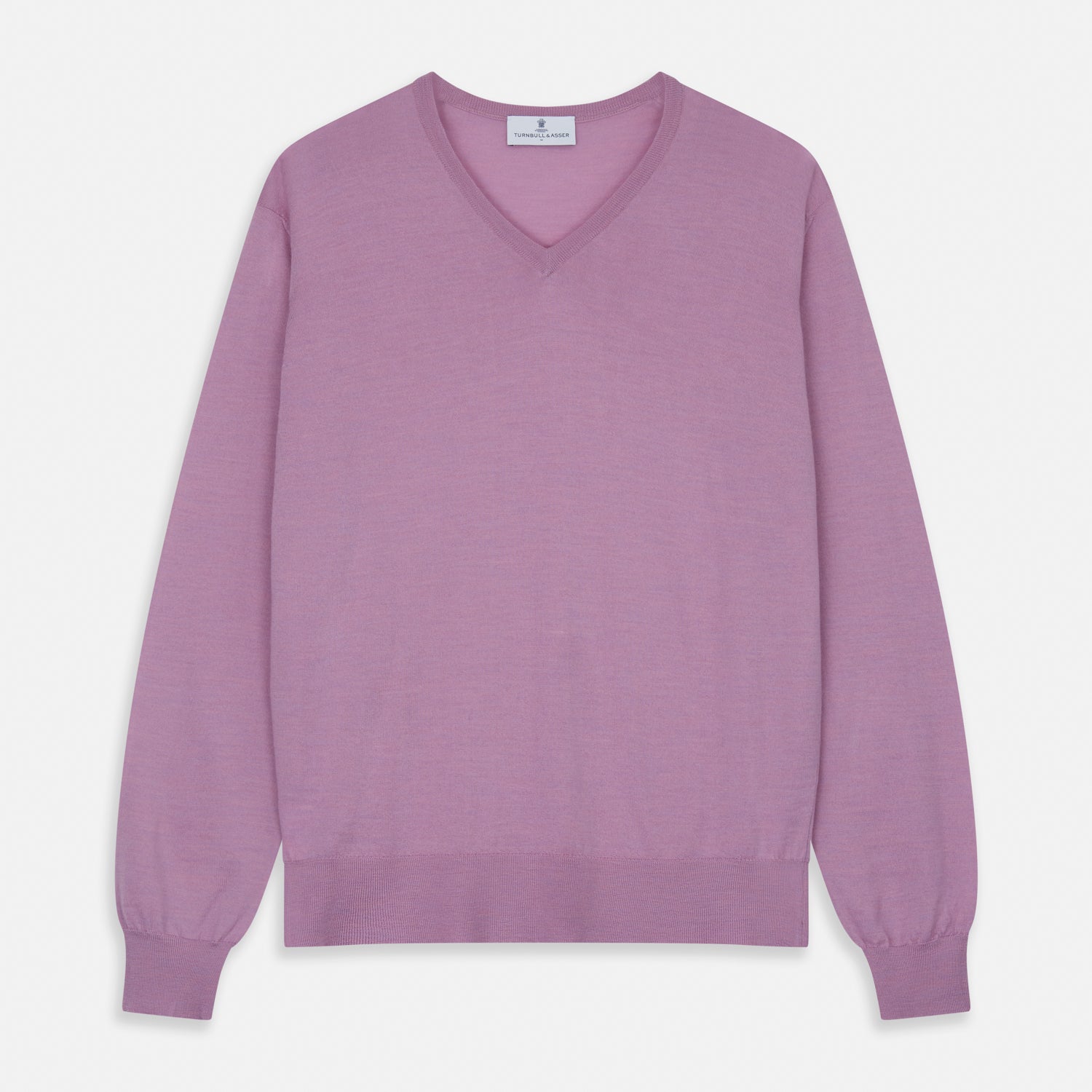 View 1 of product Pink Merino Kennedy V-Neck Jumper