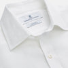 View 2 of product White Weekend Fit Linen Finch Shirt With Derby Collar And Chest Pocket
