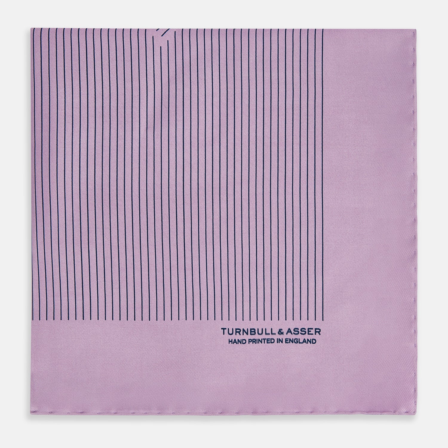 View 4 of product Lilac Stripe Silk Pocket Square