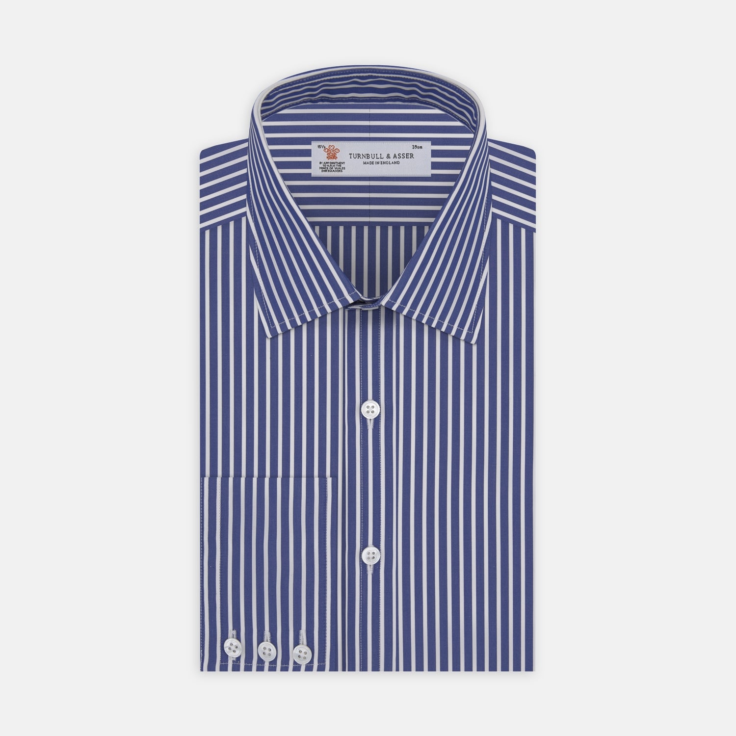 View 2 of product Navy and White Deep Stripe Cotton Fabric