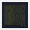 View 3 of product Navy and Yellow Stripe Silk Pocket Square
