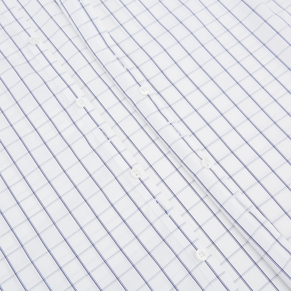 Dark Navy Double-Line Checked Westminster Shirt