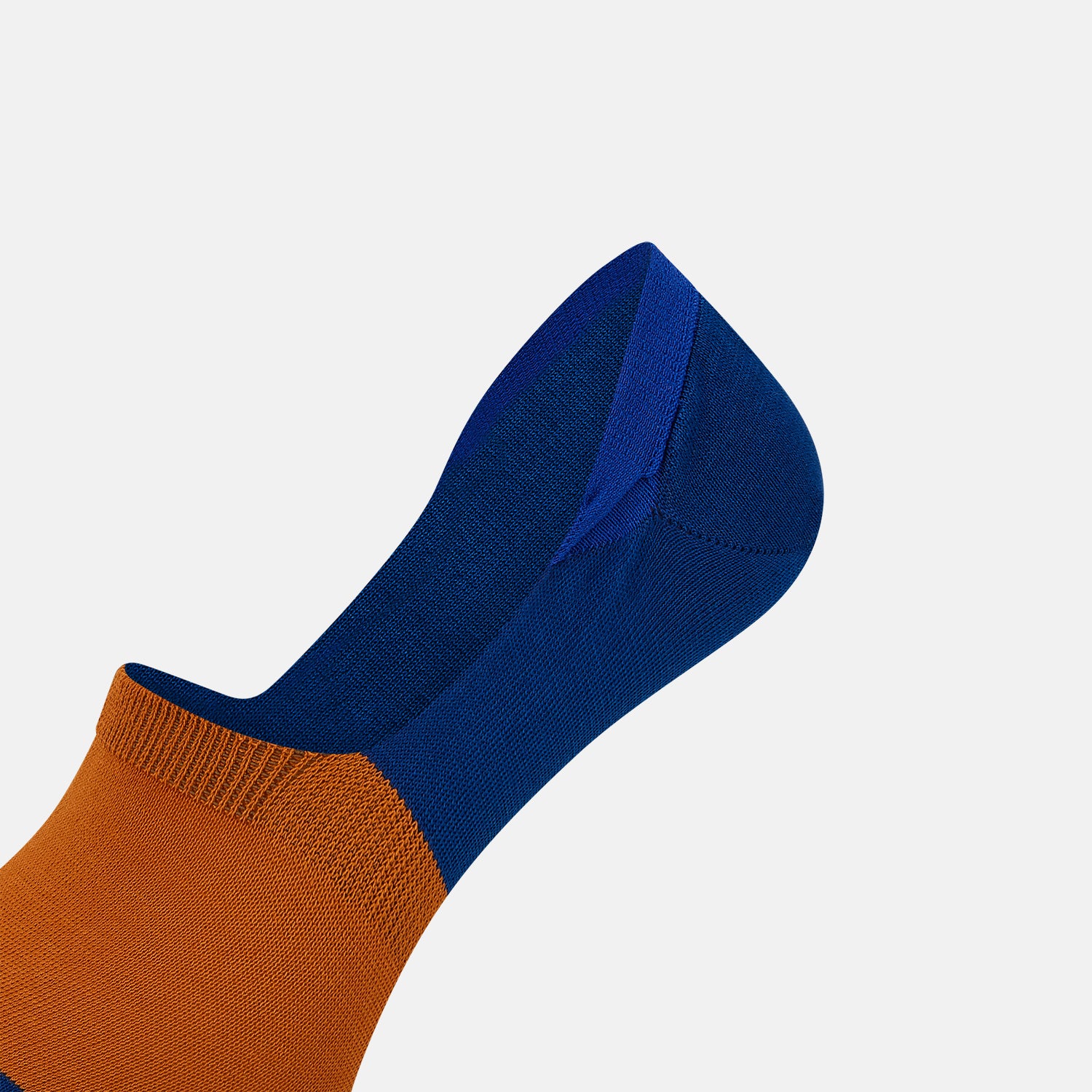View 4 of product Royal Blue & Orange No-Show Socks