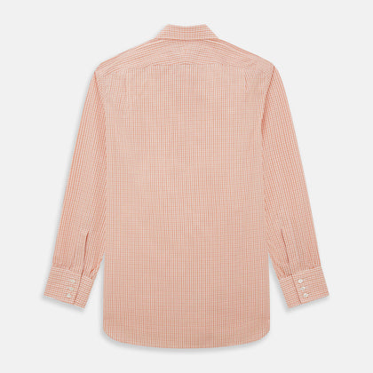 Orange Micro Check Mayfair Shirt Image 2