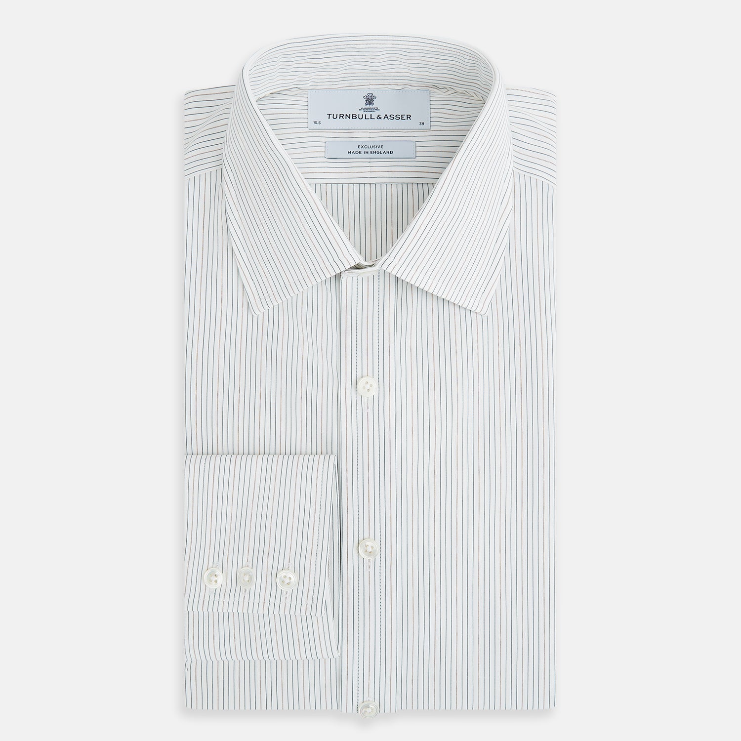 View 5 of product Petrol Hairline Stripe Mayfair Shirt