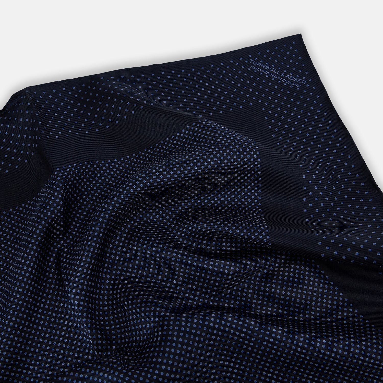 Midnight Blue Dot Silk Pocket Square