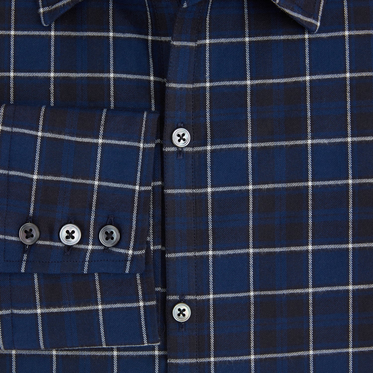 View 4 of product Navy and White Check Windsor Shirt