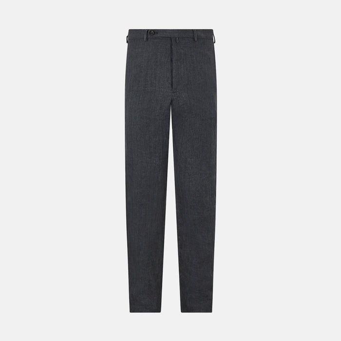 Ash Linen Herringbone Edmund Trousers