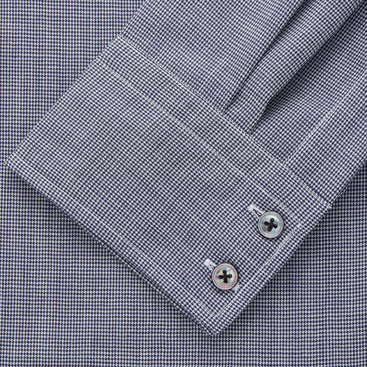 View 2 of product Navy Houndstooth Wool Tailored Fit Shelton Shirt