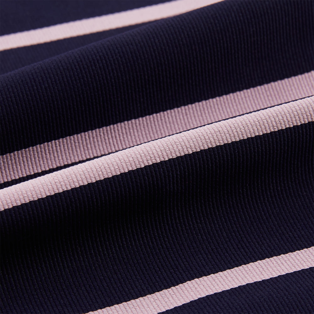 Pink Stripe and Navy Silk Cravat