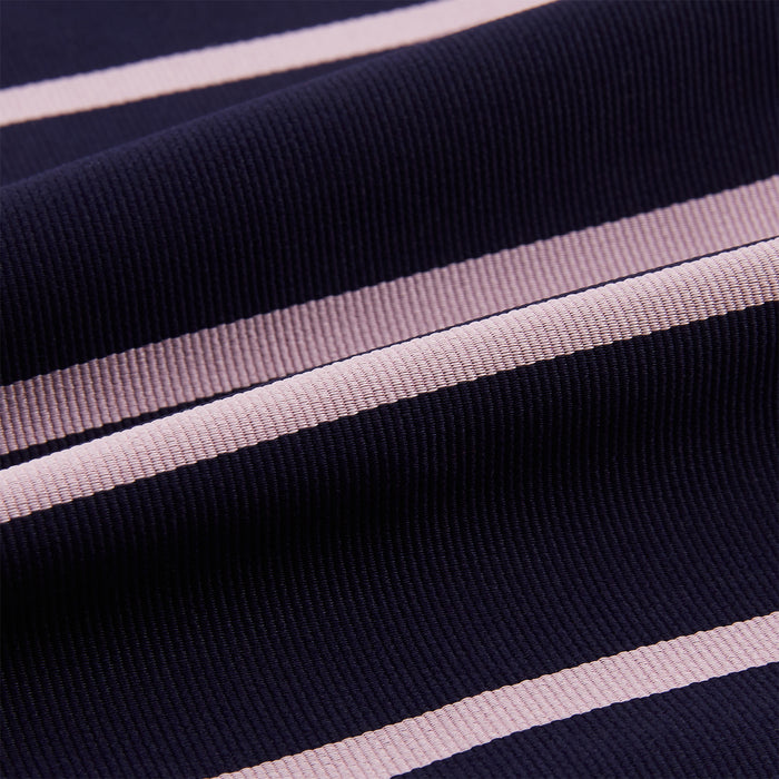 Pink Stripe and Navy Silk Cravat Image 3