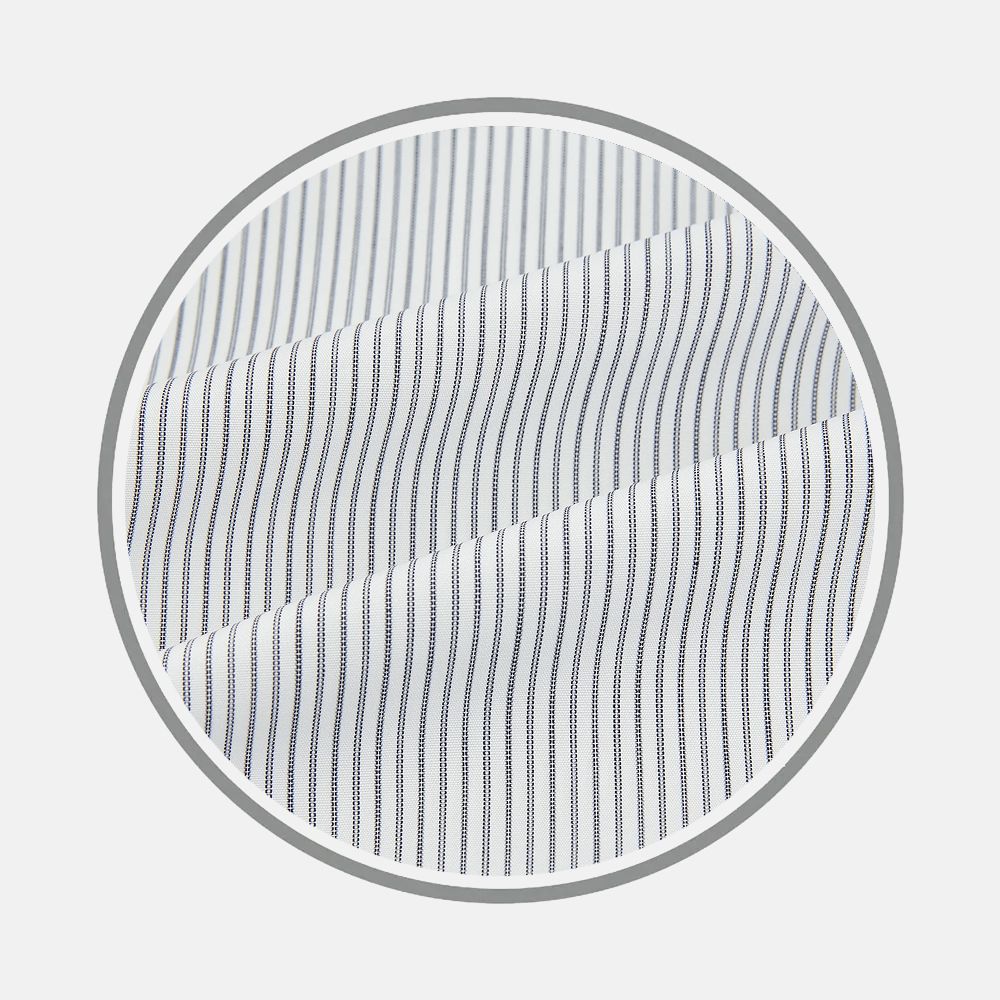 Blue Ticking Pinstripe Fabric